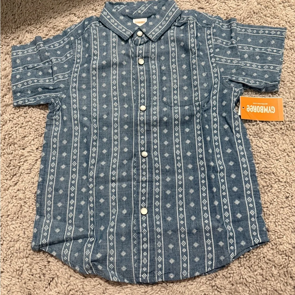 NWT Gymboree short sleeve chambray button up shirt